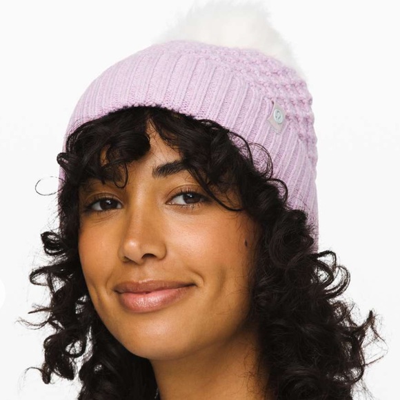 lululemon athletica Accessories - LULULEMON POM TO PLAY BEANIE IN HEATHERED PINK